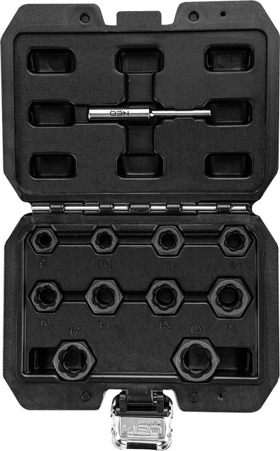 Set doretash NEO TOOLS 11-922, 11 copë, 3/8", në kuti plastike