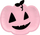 Pjata letre për dekor Halloween, formë kungulli, set me 6 copë, rozë