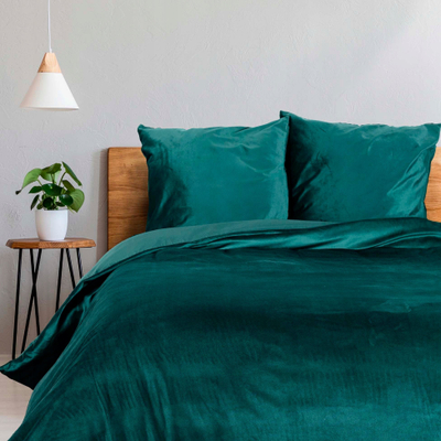 Set çarçafësh Velina Satin, 240 x 220 cm, poliester, jeshile smerald