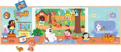 Lodër magnetike Janod Magneti’stories Domestic Animals, set kreativ, multingjyrësh