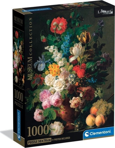 Puzzle Clementoni Museum Collection Van Huysum, 1000 copa, 50 x 70 cm, shumëngjyrësh
