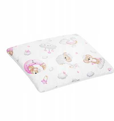 Set fole bebe Large Baby Nest, me swaddle dyshek jastëk dhe jorgan, pambuk, e bardhë