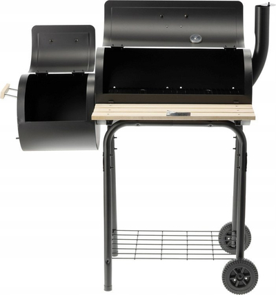Grill me qymyr Lund, me smoker, 60x30cm, i zi