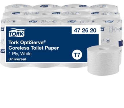 Letër higjienike Tork OptiServe 472620, pa bërthamë, paketim 24 copë, e bardhë
