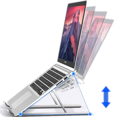 Mbajtës laptopi Mozos N3 SV, alumin, kapacitet 8 kg, argjendtë