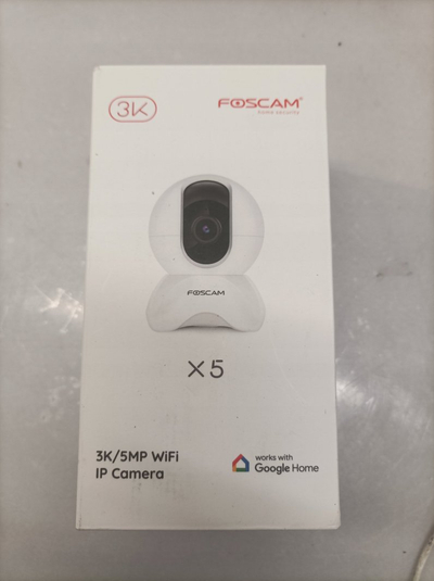 Камера за безбедност Foscam X5, 5MP, PT со LAN порта, црна