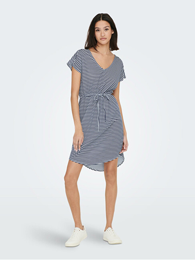 Fustan Jacqueline de Yong JDYDALILA Regular Fit, i bardhë/kaltër