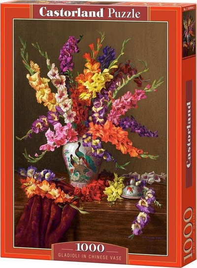 Puzzle Castorland Gladioli in a Chinese Vase, 1000 copa, 68 x 47 cm, shumëngjyrësh