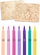 Set ngjyrosje në dru Djeco Coloring on Wood Sweet Girls, 3 tabela, 7 markera, shumëngjyrësh