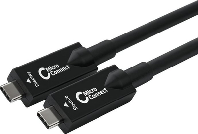 Kабел USB C Microconnect USB3.2CC15OP, 15 m, USB 3.2 Gen 2, 60W, црн