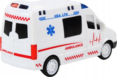 Lodër ambulancë me telekomandë Leantoys, me drita edhe tinguj, e bardhë