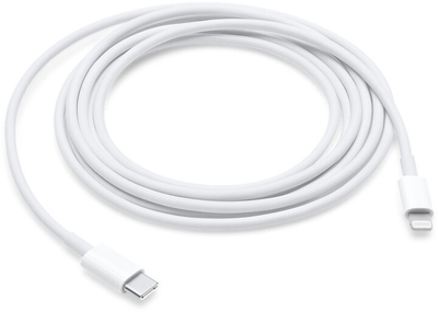 Apple кабел Lightning - USB-C, полнење, податоци, 2m, бело