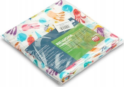 Pelenë bambuje për bebe Bamboo Diaper Octopus, 75x75cm, shumë thithëse, shumëngjyrëshe