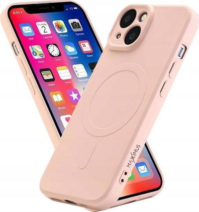 Mbrojtëse telefoni MX Liquid Armour për iPhone 15 Pro Max, 6.7", MagSafe, rozë Pink Sand