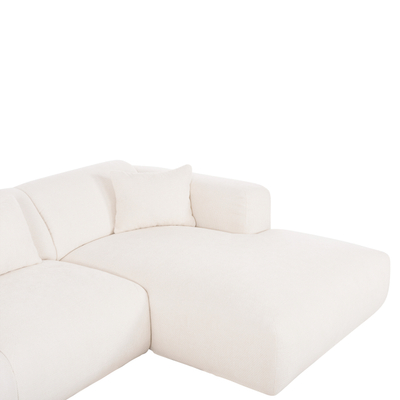 Divan-Shtrat këndor Bricken djathtas 110–282×98–160×72 Hcm (HM3275.02R), bardhë