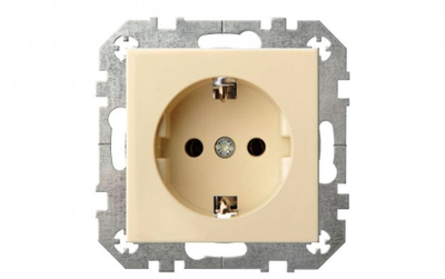 Prizë muri LIREGUS EPSILON SANDY IKL16-404-01, SCHUKO, e flush-montuar, e bardhë