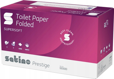 Letër tualeti Satino Wepa Prestige, 2 shtresa, e palosme, e bardhë