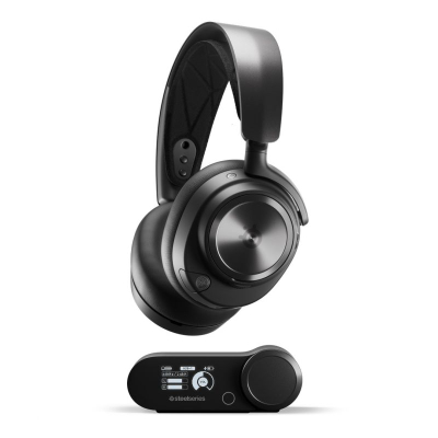 Kufje gaming SteelSeries Arctis Nova Pro Wireless, Bluetooth, me anulim zhurme, të zeza