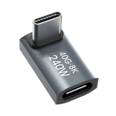 Adaptor këndor USB-C Wozinsky WPKF-01, 240W, 40Gb/s 8K, gri