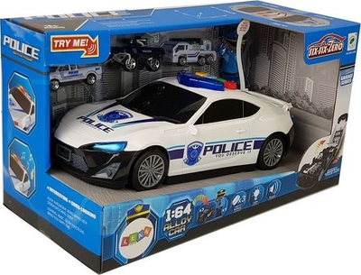 Makina policie LEANToys 2në1, 1:64, me drita