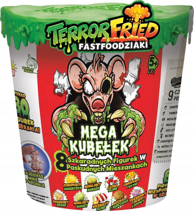 Set lodër Cobi Terror Fried Mega Bucket, 8 figura, me slime, multingjyrësh