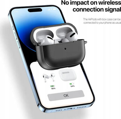 Mbulesë mbrojtëse Dux Ducis Pecc për AirPods Pro 2, e hollë, plastike, e zezë