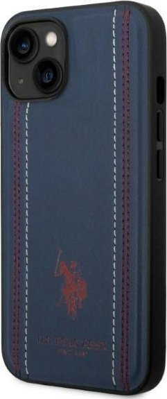 Mbulesë telefoni US Polo për iPhone 14 Plus 6.7", lëkurë sintetike, hardcase TPU, blu navy