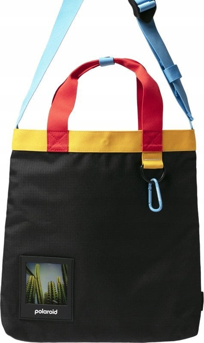 Çantë tote Polaroid Ripstop Tote, shumëngjyrëshe, me bazë të zezë