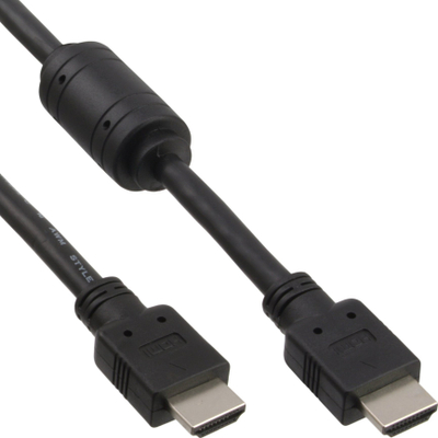 Kabllo HDMI InLine 17611, High Speed, 1.5m, e zezë