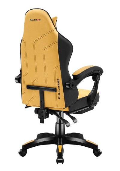 Karrige gaming Huzaro Force 3.7 me mbajtëse këmbësh, e verdhë