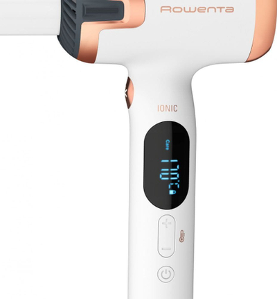 Преса за коса Rowenta Air Care Ultimate Experience CF4310F0, дигитален екран, јонска, бела