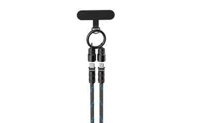 Kabllo karikimi Havit CB6340, USB C në USB C, 1.2m, 60W, zi me blu