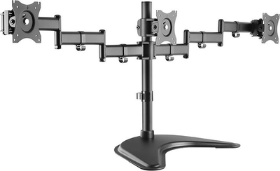 Mbajtëse monitorësh HAGOR HA FS, për 3 monitorë 15-27", VESA 75x75 100x100, e zezë