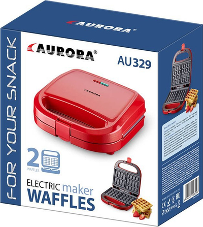 Aparat për waffle Aurora AU329, pllaka gatimi jo ngjitëse, i bardhë