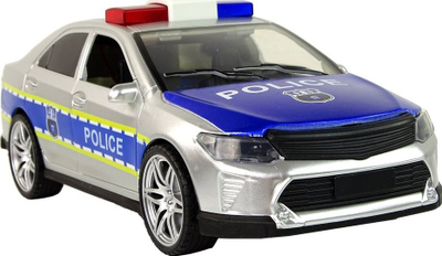 Makine lodër policie Friction Drive 1:14, me drita edhe zëra, ngjyrë argjendi