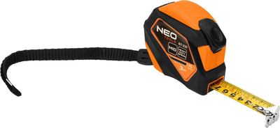 Metër çeliku NEO Tools 67-231, 3 m x 16 mm, vetë-bllokuese, portokalli me të zezë