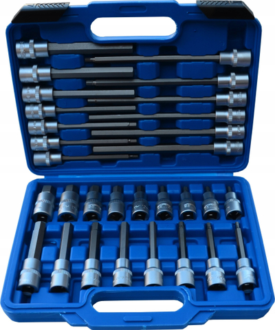Set çelësa gjashtëkëndorë S-SH3012 H5 H19, 30 copa, gjatësi të shkurtra dhe të gjata