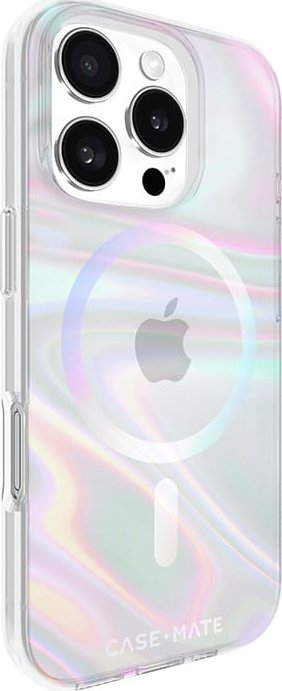 Mbrojtëse telefoni Case-Mate Soap Bubble MagSafe për iPhone 16 Pro, plastike e tejdukshme, që s’e ha rënia, shumëngjyrëshe
