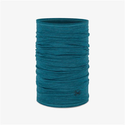 Bandanë multifunksionale Buff Merino Lightweight, 100% lesh merino, pa qepje, e kaltër