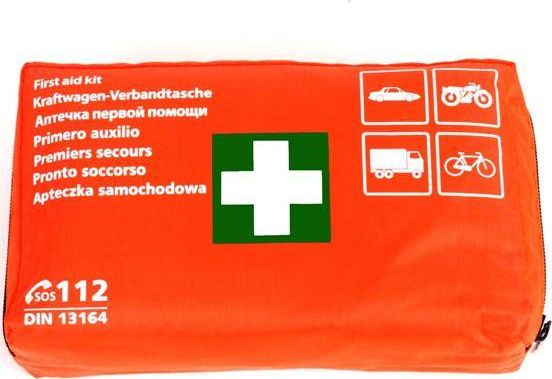 Set sigurie për veturë Car Kit, zjarrfikës pluhur 1kg, ndihmë e parë DIN 13164, trekëndësh paralajmërues