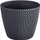 Vazo lulesh Kraftika Flowerpot Splofy, 15.7 cm, plastike, antracit