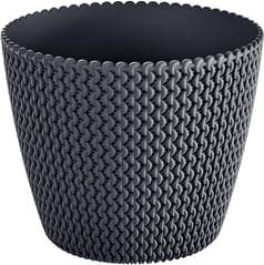 Vazo lulesh Kraftika Flowerpot Splofy, 15.7 cm, plastike, antracit