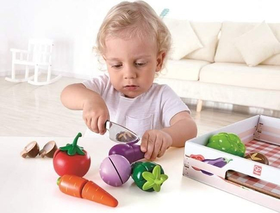Lodër për me prij perime Hape Garden Vegetables, 8 copë, dru, shumëngjyrëshe