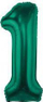 Balonë folje B&amp;C numër 1, 85cm, jeshile bottle green