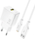 Karikues muri Dudao A23LEU, 2.4A GaN, USB A me kabllo Lightning, i bardhë