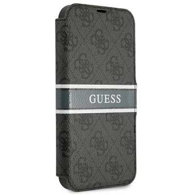 Kapak librë Guess 4G Stripe për iPhone 13 Pro, me magnet, gri
