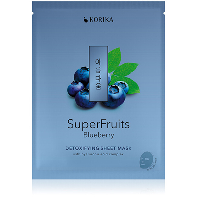 Maskë për fytyrë KORIKA Superfruits Blueberry Detoxifying, 25 g