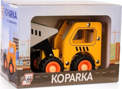 Lodër makinë druri Daffi ekskavator, me goma gome, shumëngjyrëshe
