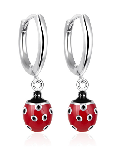 Vathë për femra Agato Ladybugs AGT-ED019K, të argjendtë/kuq/zi