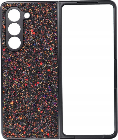 Kuti mbrojtëse Shining për Samsung Galaxy Z Fold5, me shkëlqim, e zezë